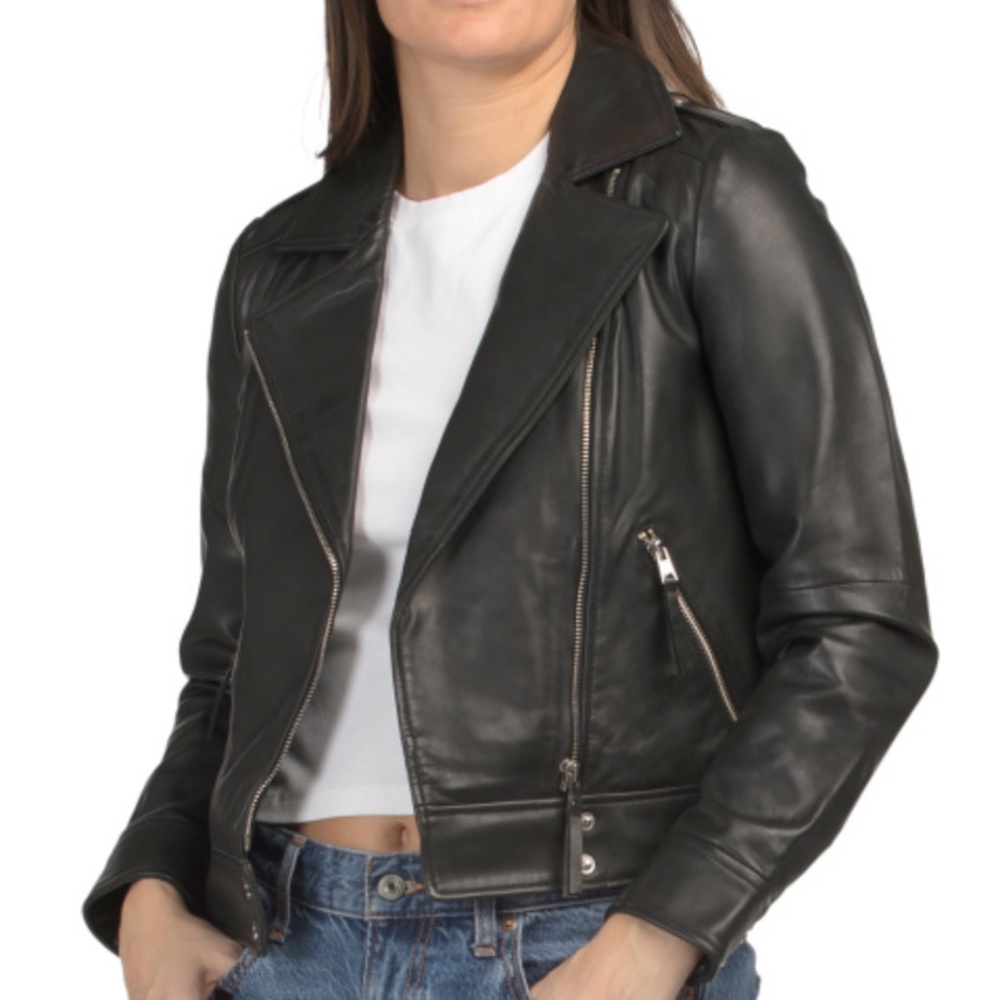 NWT Bod & Christensen Leather Asymmetrical Jacket